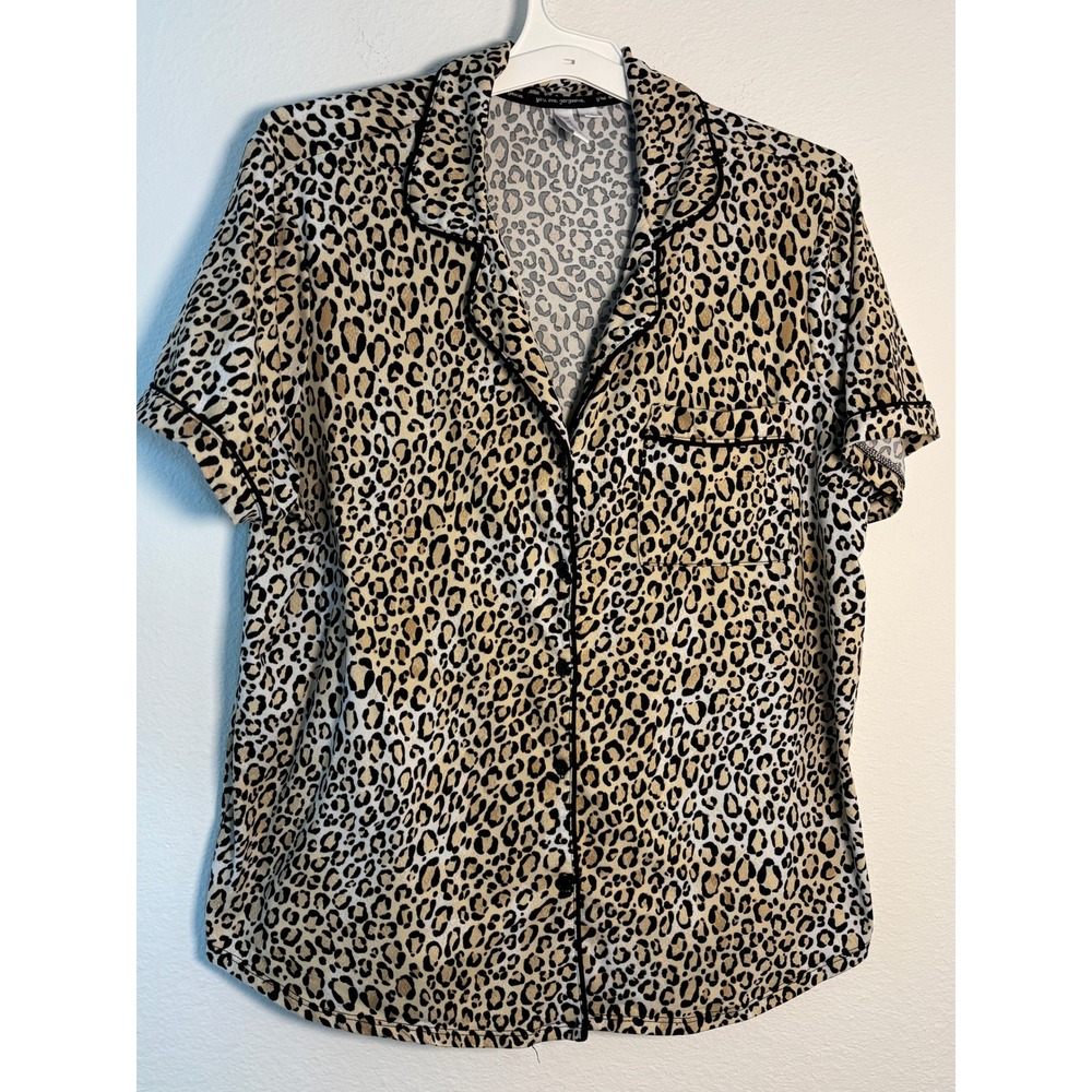 Joyspun Womens Leopard Print Sleep Chemise Nightgown Tan Black Size Large‎ 12-14